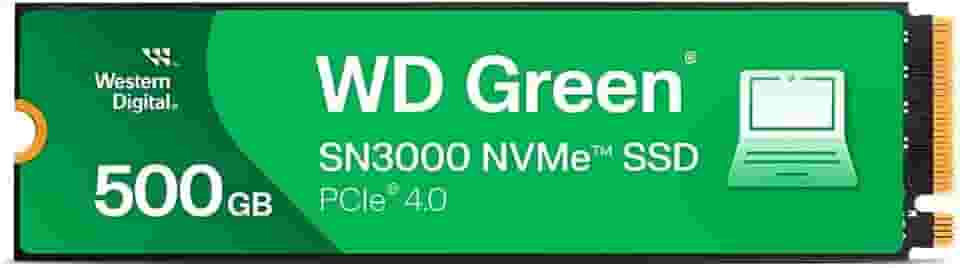 Disco Rígido SSD WD Green 500GB M.2 2280 SN3000 NVMe PCIe Gen4 para PC e Notebook Gamer - Armazenamento Interno de Alta Velocidade e Desempenho Otimizado