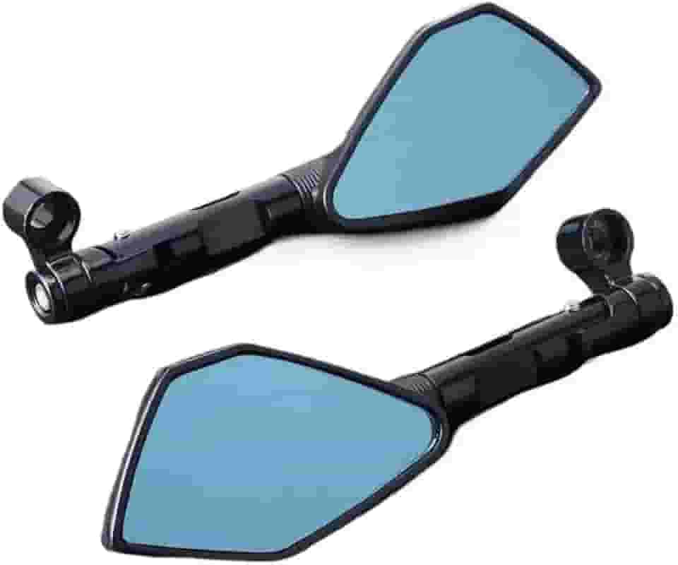 Espelho retrovisor esportivo universal para motocicletas (Preto)