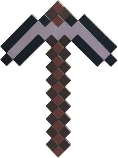 Minecraft Netherite Pickaxe Costume Accessory, Official Plastic Dress Up Prop, One Size