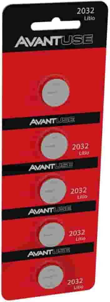 Avant Use Kit 5 Unidades Bateria de Lítio CR2032 3V - Alta Durabilidade, para Placa Mãe, Relógios e Controles