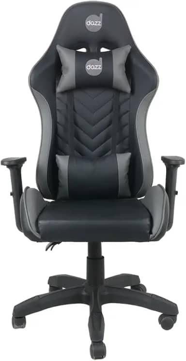 Cadeira Gamer Elite Pro Dazz – Couro PU/Courino, Pistão Classe 4, Suporta até 150 kg, Braços 1D, Reclinável 130°, Almofadas Lombar e Pescoço, Base Nylon 50 mm