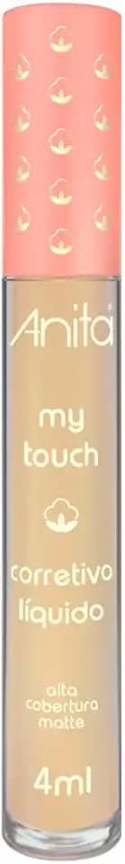 Corretivo Líquido Matte Anita My Touch Nº 0 Claro - Alta Cobertura e Longa Duração para Peles Claras - Maquiagem Profissional