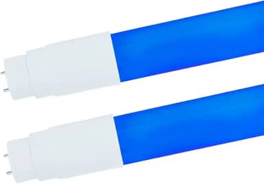Kit 2 Lâmpadas Tubular Azul 10w De Led T8 60cm Bivolt