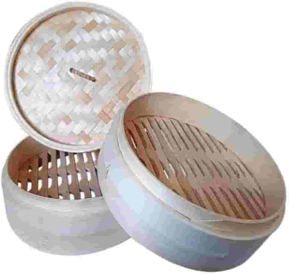 Panela De Bambu Vaporeira Para Peixe Guioza Legumes Oriental (15 cm)
