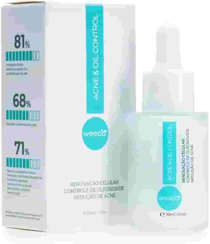 Sérum Acne & Oil Control Weeco - 30 ml - Controle de Oleosidade, Antiacne e Redução de Poros. Natural, Vegano & Cruelty Free