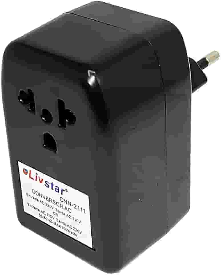 Conversor de Voltagem Flex Plus, Para Aparelhos de até 100W, Bivolt 110V/220V, Compacto para Viagens