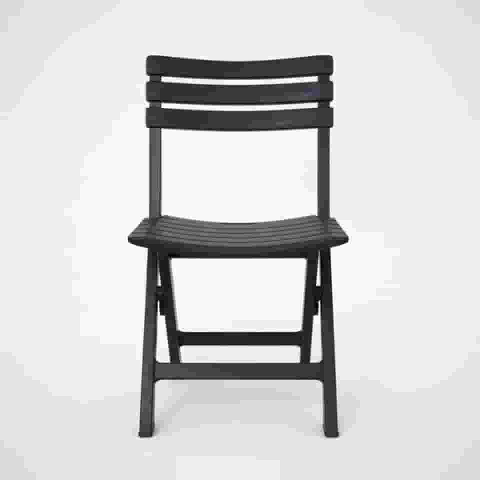 Cadeira Plástica Dobrável Preta – Alta Resistência, Praticidade e Conforto | Até 110 kg (1)