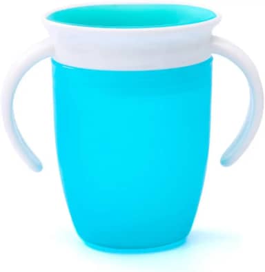 Copo Anti-Vazamento com Bico de Silicone Treinamento Bebê 360° Com Alça BPA Free – 200ML (Azul)