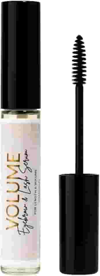 Bask & Lather Sérum para cílios com óleo de rícino e óleo de jojoba para cílios e sobrancelhas mais grossos, cheios e mais longos, condicionando e melhorando o crescimento dos cílios com aplicador de