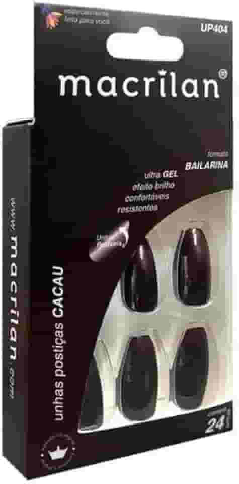 Unhas Postiças Estilo Bailarina - Cacau - Up404, Macrilan