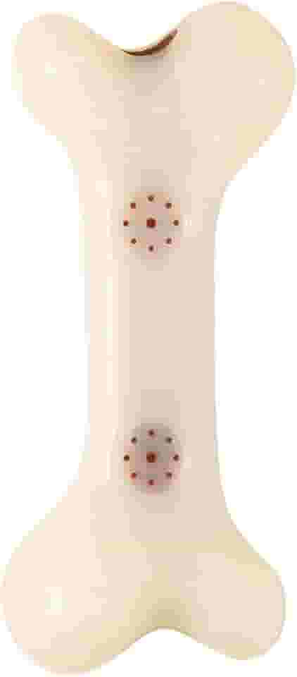 JAMBO PET Osso Para Cachorro, Mordedor Boninho Médio, Limpa Os Dentes E Fortalece A Gengiva, Feito em Silicone, Resistente (Carne)