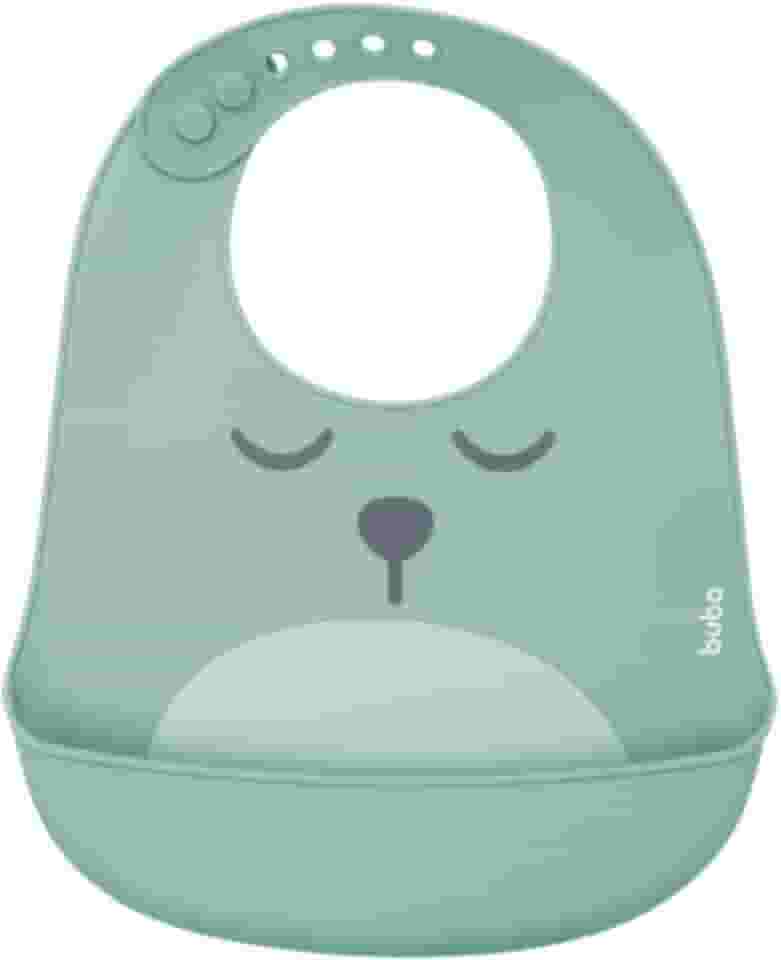 Buba, - Verde, Babador De Silicone Com Pega Migalhas Gumy Bebê Unissex, Verde (Green), Único