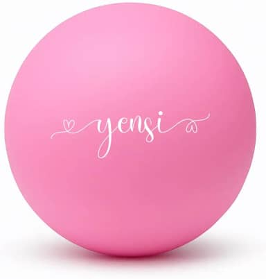 Bola de lacrosse de massagem de silicone para terapia de ponto de gatilho, nós musculares e fisioterapia. Bola única para massagem profunda de tecidos e liberação miofascial. Sem látex. (Fusão rosa)