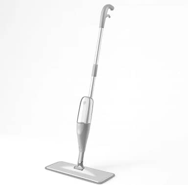 Spray Mop Lavável e Tecido de Microfibra para Limpeza Rápida Cabo Articulado e Extensível Reservatório Plástico para Inserção do Produto de Limpeza Premium (Cinza)