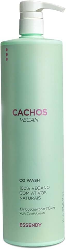 Co Wash Cachos Vegan 1L – Limpeza Suave, Hidratação Profunda e Controle do Frizz – 100% Vegano, Livre de Sulfatos e Parabenos