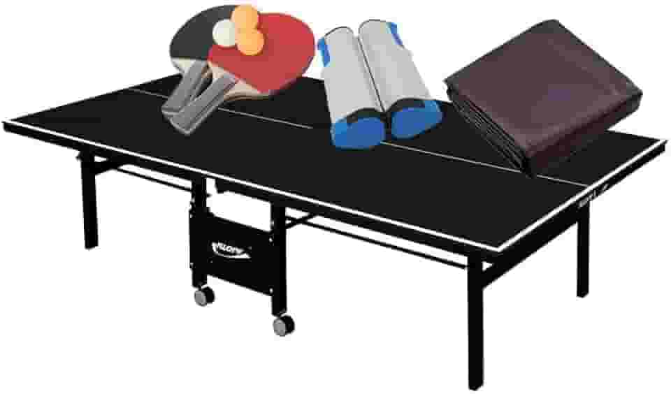 MESA DE PING PONG MDF 18mm 1084 PRETA KLOPF + Kit Completo 5091 + Capa Fechada