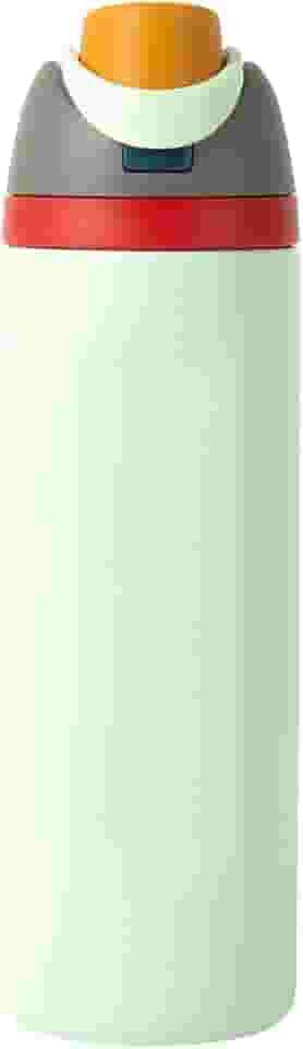Garrafa Térmica de Água 710ml com Tampa 2 em 1 - Antivazamento, Parede Dupla, Com Alça e Tampa com Trava (Verde Claro)