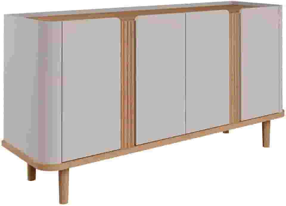 Buffet para sala de jantar 4 portas Eva Cimol Off White/Nature