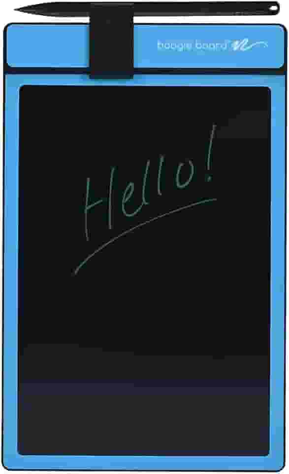 Boogie Board Bloco de escrita reutilizável básico – tablet de desenho digital, bloco de escrita LCD com apagamento instantâneo e caneta Stylus – perfeito para escrever, desenhar e fazer anotações