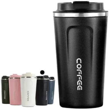 Copo Térmico Para Viagem Com Antivazamento Para Café/Chá/Cerveja 510ml (Preto)