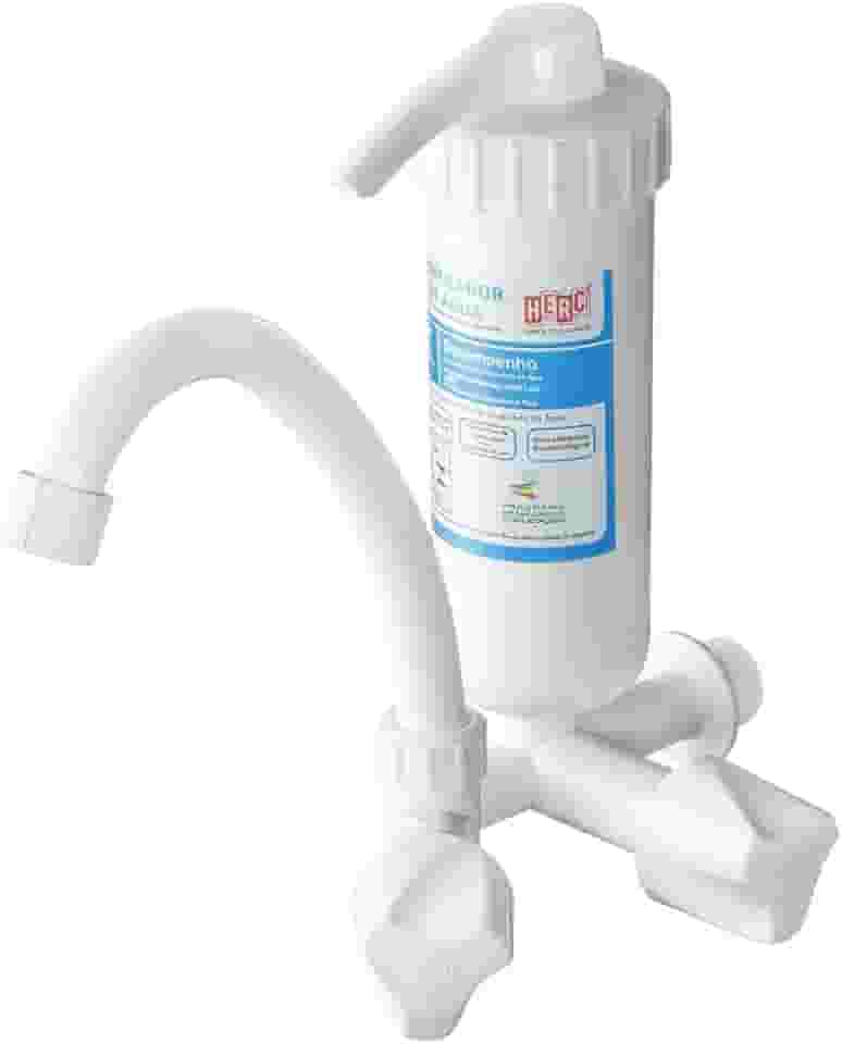 Torneira Bica Móvel Plus de Parede Com Filtro Branca - HERC