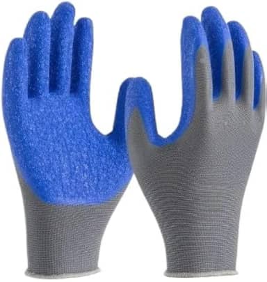 6 Pares Luva de Proteção em Látex Ideal para Obras, Jardinagem e Serviços Gerais