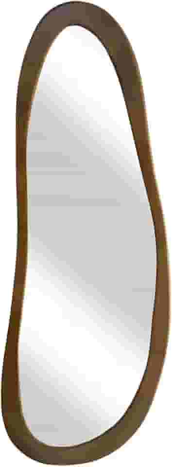 Espelho Orgânico Grande com Moldura Elegante 50x130cm - Sofisticação Natural (Freijó)