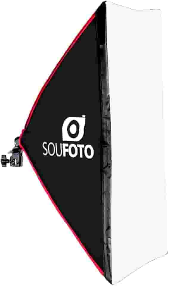 Softbox 50x70cm com Detalhes em Vermelho Sou Foto para Gravações de Vídeos e Estúdio Fotográfico