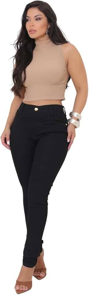 Calça Jeans Skinny Feminina Gaven Confortável Modeladora Cintura Alta Composição Premium em Algodão e Elastano