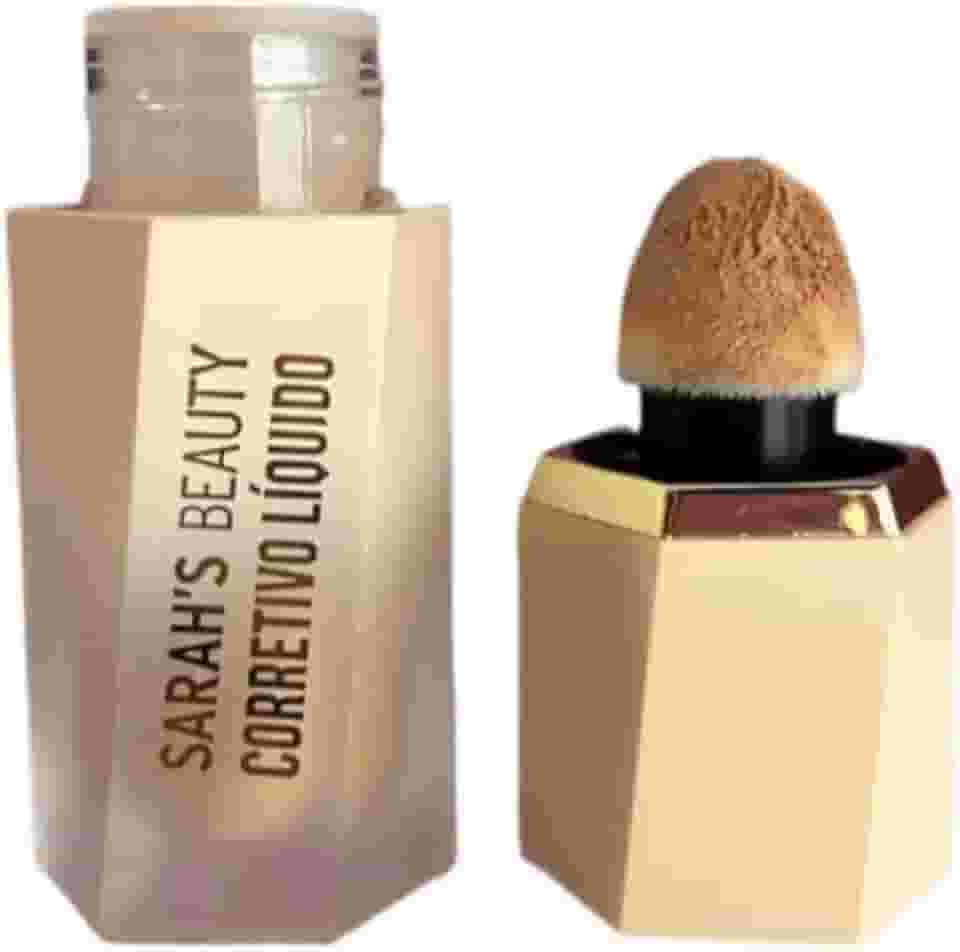 Corretivo Líquido tipo SheGlan super cobertura, com esponja para fácil aplicação. (4)