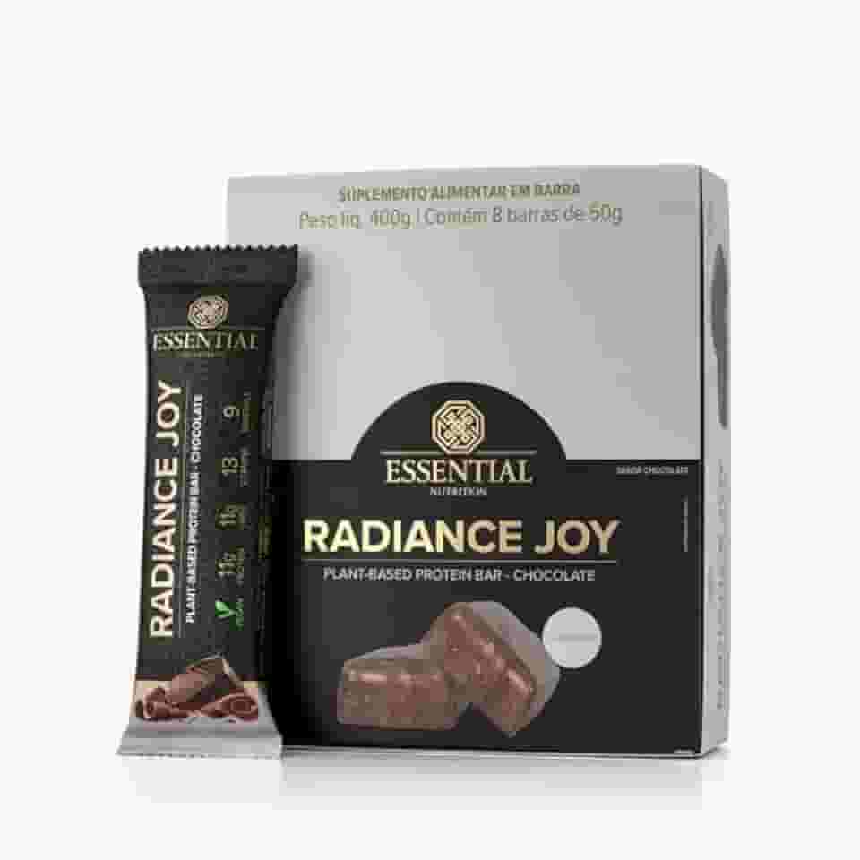 Radiance Joy Chocolate Vegana 50g Essential Nutrition 8 Unid