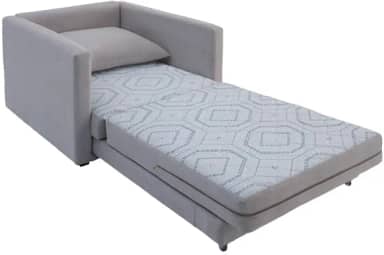 Poltrona Sofá Cama Solteiro 85cm Trento Cinza Estofama