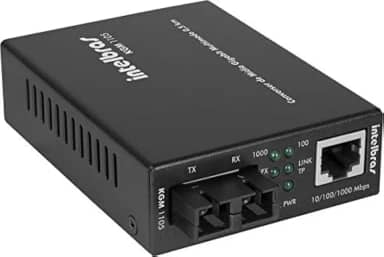 Conversor de Mídia Gigabit Monomodo Kgm 1105, Intelbras, Preta, Único, pacote de 1