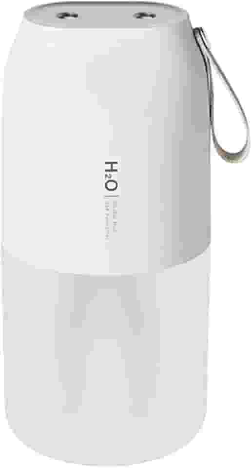 Umidificador Umidificador de ar com pulverizador duplo 300ml, 2000mAh, sem fio, criador névoa aroma, difusor portátil, umidificador viagem(Branco)