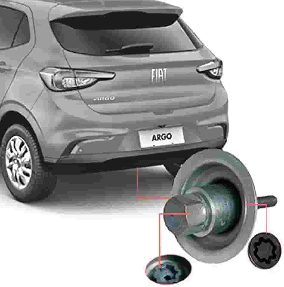 Trava Antifurto Anti Roubo Estepe Fiat Argo 2017 Em Diante Sparelock Com Mais de 10.000 Segredos