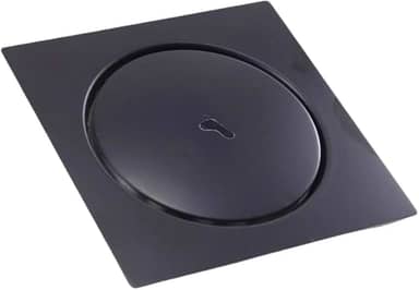 Ralo Click 10x10 Mágico Preto Premium Quadrado, Com Sistema de Fechamento Rápido, Design Moderno, Inteligente e Antiodor para Banheiro, Lavabo, Box, Área externa FONSES