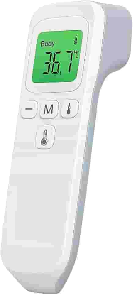 Termômetro Infravermelho Digital Sem Contato Bebê Criança Adulto Portátil Preciso Rápido Memória Alarme Alta Temperatura Display LCD C/F Leve Automático Sensor Testa Premium