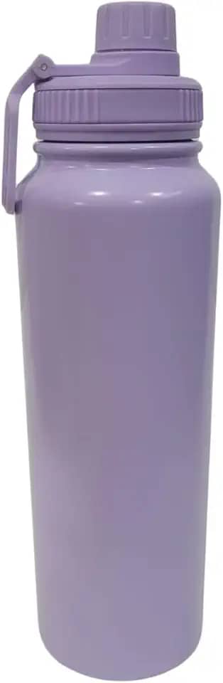 Garrafa Térmica de Aço Inox de Água com Parede Dupla Inoxidável Isolamento a Vácuo Para Academia Treino 8 horas Quente e 18 horas Frio 800ml, Antivazamento Esportes (Roxo)