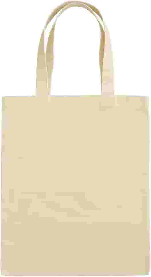 Bolsa Sacola Eco Bag de Algodão 30 x 40 cm Bege Cru Natural Ecológico e Reutilizável com Costura e Alças Reforçadas