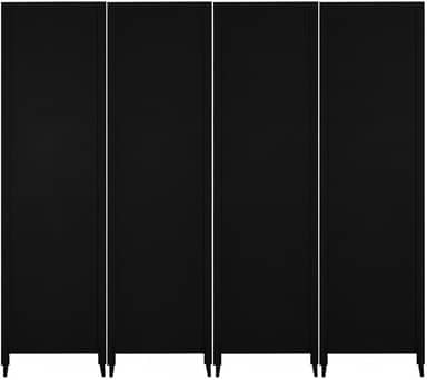 Biombo Liso Reto Fechado Pintado Divisor De Ambiente Preto ou Branco Com Pé Jt Home (PRETO, 4 FOLHAS DE BIOMBO)