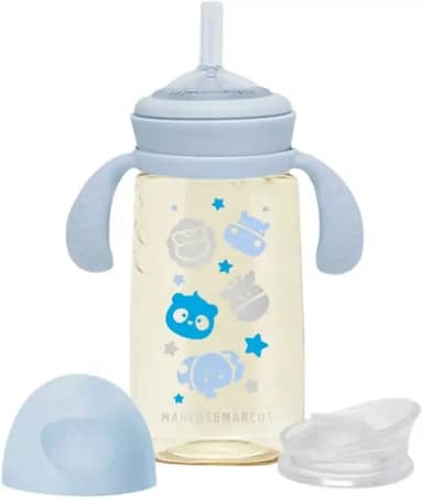 Copo de Treinamento e Transição com Bico de Silicone 300ml Azul