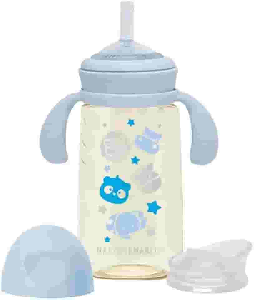 Copo de Treinamento e Transição com Bico de Silicone 300ml Azul