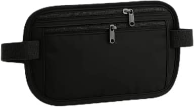 Pochete Doleira, Porta Dinheiro Notas Viagem Internacional Anti Roubo Invisível Segura Imperméavel Para Celular Cartão Chaves (Preto)