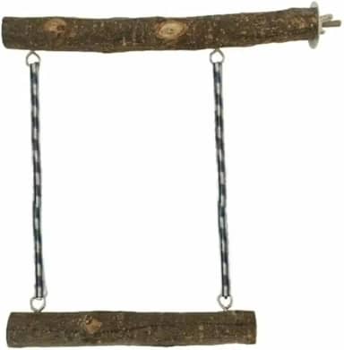 Poleiro reto com balanço para calopsitas,agapornis, periquitos