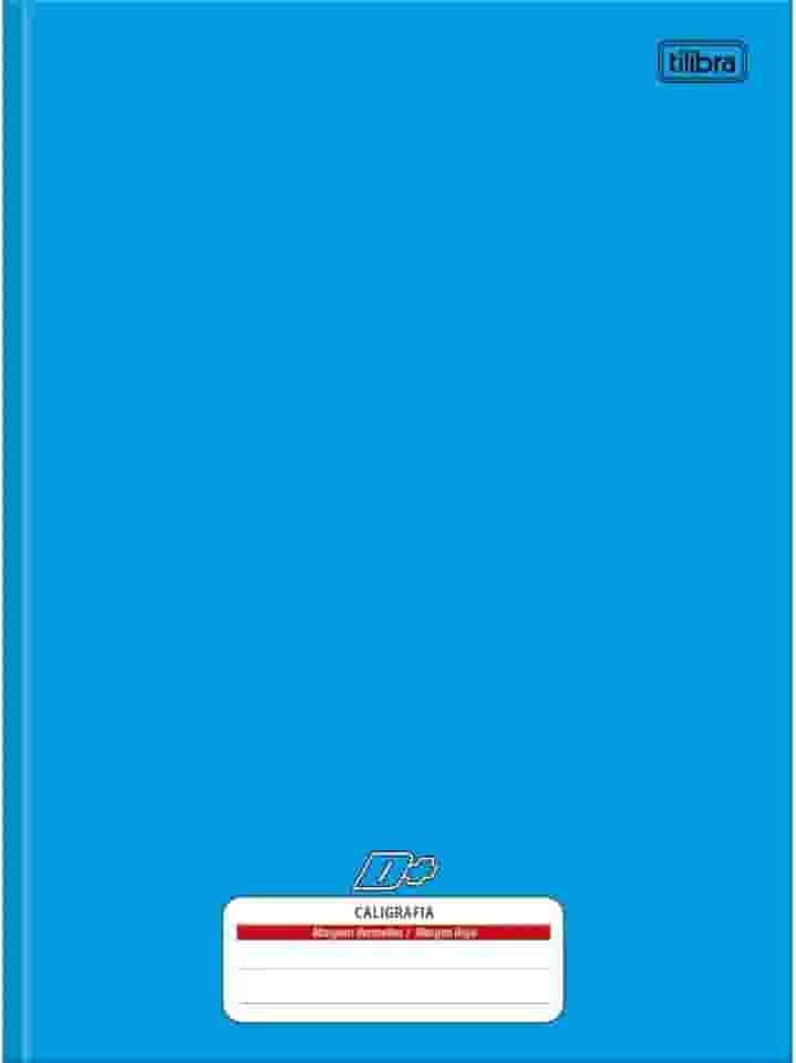Tilibra - Caderno de Caligrafia Brochura Capa Dura Universitário D+ Azul 96 Folhas