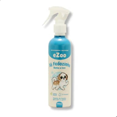 Banho a Seco Spray Xô Fedozinho Sem Enxágue Pet Shop Banho e Tosa Cachorro e Gato Pet Clean 500 ml - eZoo