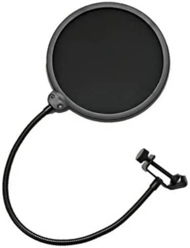 Pop Filter Tela Anti Sopro Para Microfone Com Haste Flexível