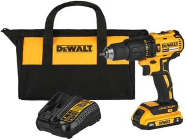 DEWALT Parafusadeira e Furadeira de Impacto 1/2 Pol. (13mm) 20V MAX* Ion-Litio com Brushless Motor de 2 Velocidade Variável Reversível com Bateria de 2.0Ah Carregador Bivolt e Bolsa DCD7781D1