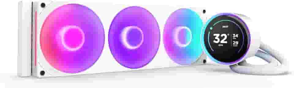 Water Cooler NZXT Kraken Elite 360 RGB Branco com Tela 2.72” AMD AM4 AM5 /INTEL LGA 1851, 1700 & 1200 RL-KR36E-W2