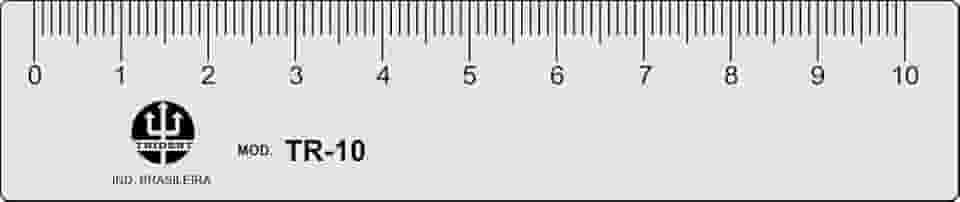 Régua, Trident, TR-10, Incolor, 10 cm